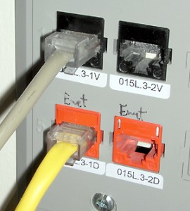 ethernet plug int o orange port