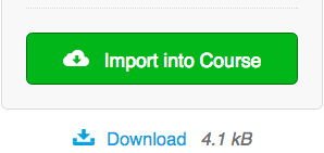 Below Import into Canvas on the right side of the screen, the Download link appears
