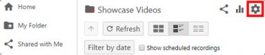 select folder settings on screen